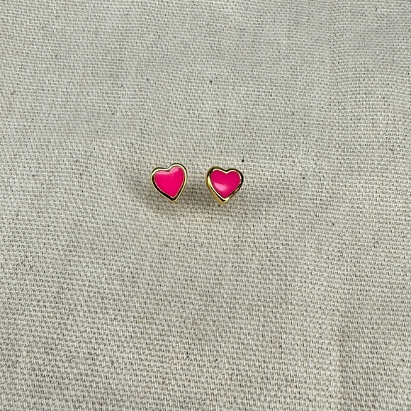 Kate Spade 'be Mine' Pink Heart Stud Earrings - Picture 2 of 5